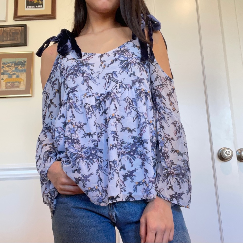 Chiffon Bell Sleeve Top